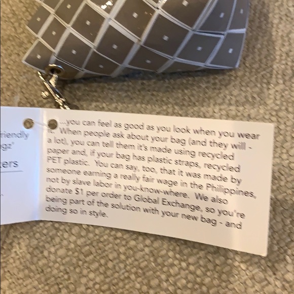 Rebagz Wristlet  9” x 4.5” Half the Sky Designs Recycled Bags - Picture 6 of 6